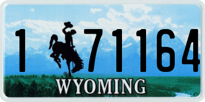 WY license plate 171164
