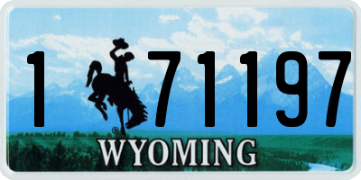 WY license plate 171197