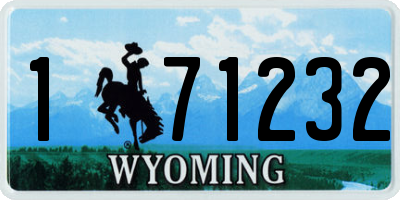 WY license plate 171232