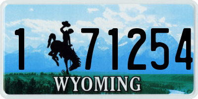 WY license plate 171254