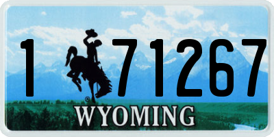WY license plate 171267