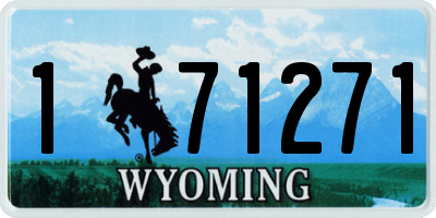 WY license plate 171271