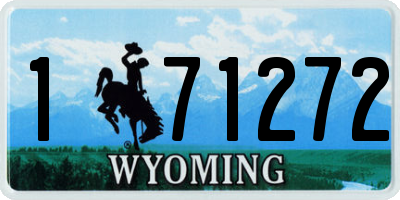 WY license plate 171272