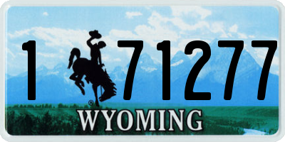 WY license plate 171277