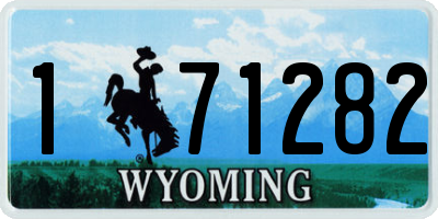 WY license plate 171282