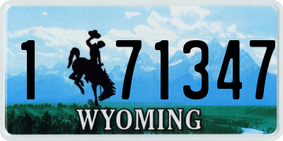 WY license plate 171347