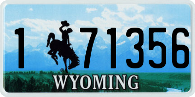 WY license plate 171356