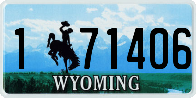 WY license plate 171406