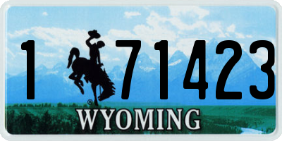 WY license plate 171423