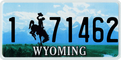 WY license plate 171462