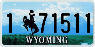 WY license plate 171511