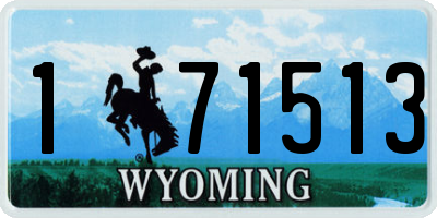 WY license plate 171513