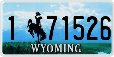 WY license plate 171526