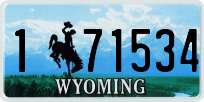 WY license plate 171534