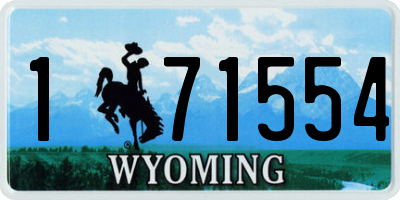 WY license plate 171554