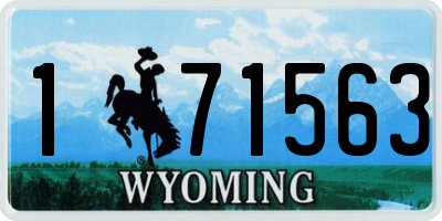 WY license plate 171563
