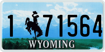 WY license plate 171564