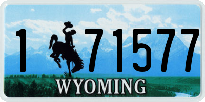 WY license plate 171577