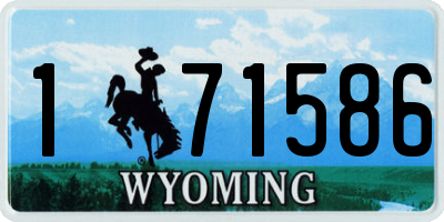WY license plate 171586