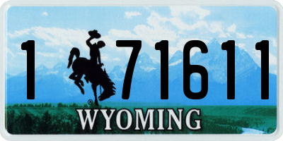 WY license plate 171611
