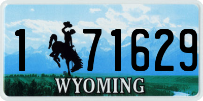 WY license plate 171629