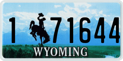 WY license plate 171644