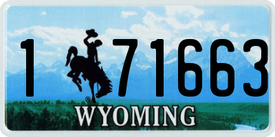WY license plate 171663