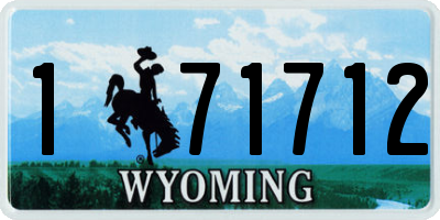 WY license plate 171712