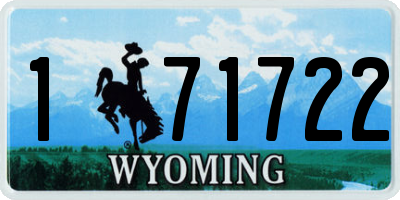 WY license plate 171722