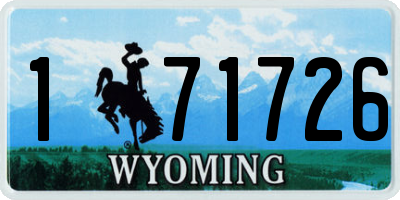 WY license plate 171726