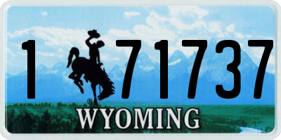 WY license plate 171737