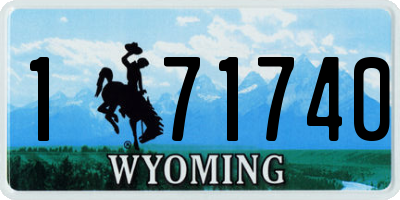 WY license plate 171740