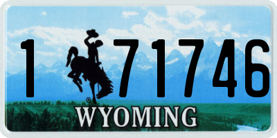 WY license plate 171746