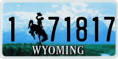 WY license plate 171817