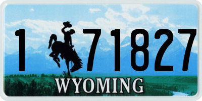 WY license plate 171827
