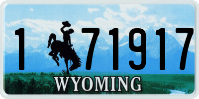 WY license plate 171917