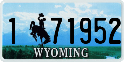 WY license plate 171952