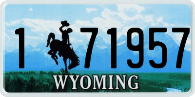 WY license plate 171957