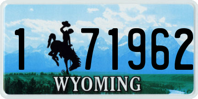 WY license plate 171962