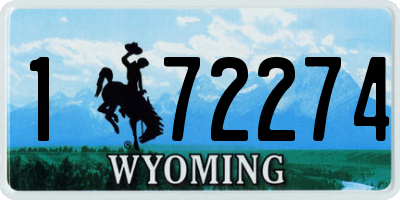 WY license plate 172274