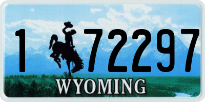 WY license plate 172297