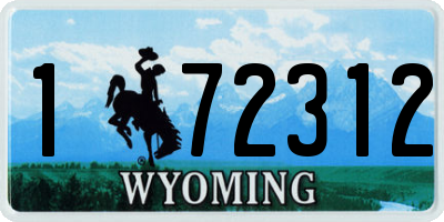 WY license plate 172312