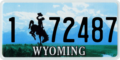 WY license plate 172487