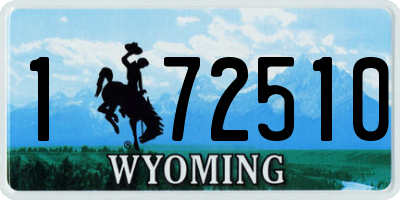 WY license plate 172510