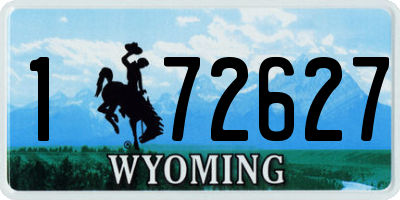 WY license plate 172627