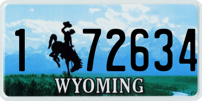 WY license plate 172634