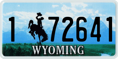 WY license plate 172641