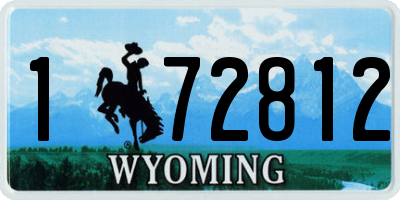 WY license plate 172812