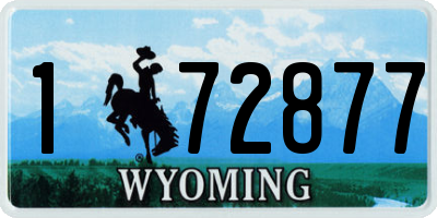 WY license plate 172877