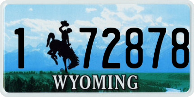 WY license plate 172878